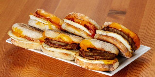 English Muffin Breakfast Sandwich Platter