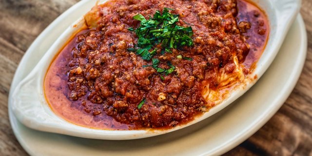 Four-Cheese Lasagna w/ Meat Sauce