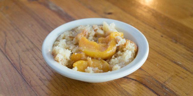 Freshly Baked Peach Cobbler
