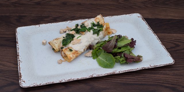 Chicken Florentine Crepe