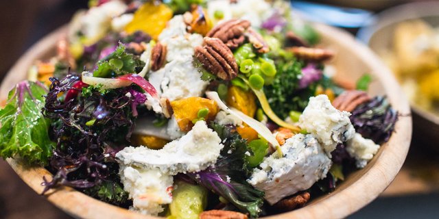 Purple Kale & Butternut Squash Salad