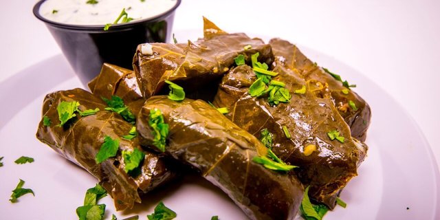 Vegetarian Dolmas (Stuffed Grape Leaves)